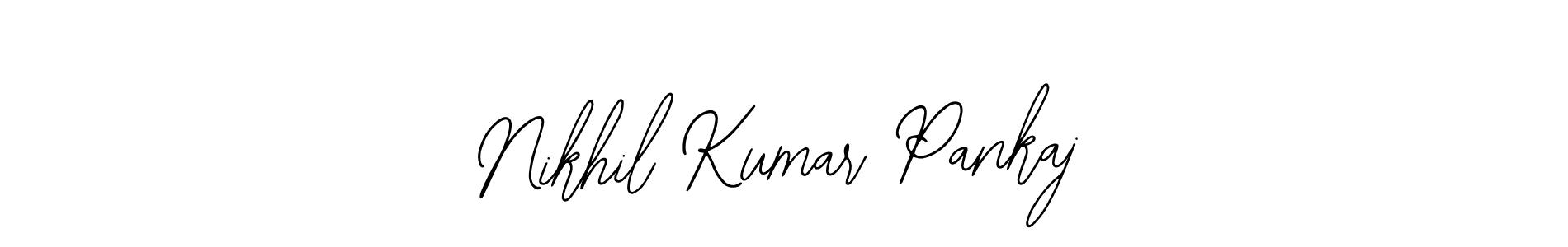 Use a signature maker to create a handwritten signature online. With this signature software, you can design (Bearetta-2O07w) your own signature for name Nikhil Kumar Pankaj. Nikhil Kumar Pankaj signature style 12 images and pictures png