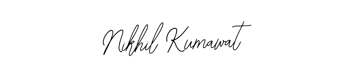 You should practise on your own different ways (Bearetta-2O07w) to write your name (Nikhil Kumawat) in signature. don't let someone else do it for you. Nikhil Kumawat signature style 12 images and pictures png