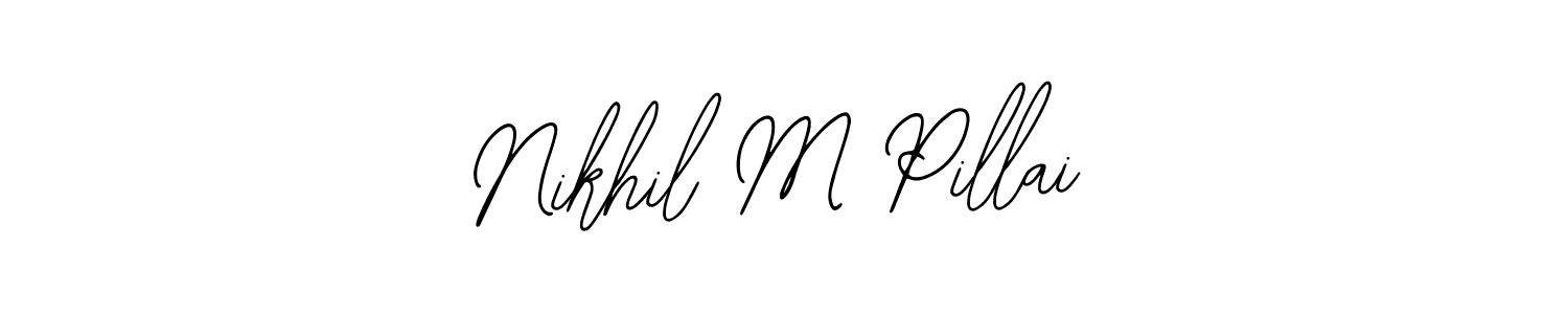 if you are searching for the best signature style for your name Nikhil M Pillai. so please give up your signature search. here we have designed multiple signature styles  using Bearetta-2O07w. Nikhil M Pillai signature style 12 images and pictures png