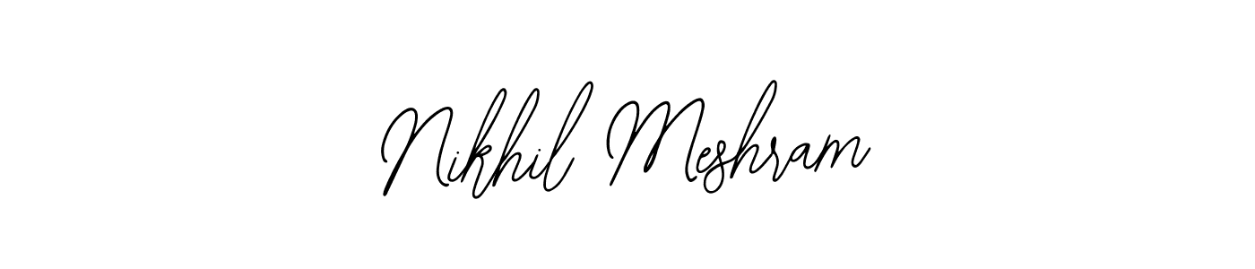 if you are searching for the best signature style for your name Nikhil Meshram. so please give up your signature search. here we have designed multiple signature styles  using Bearetta-2O07w. Nikhil Meshram signature style 12 images and pictures png