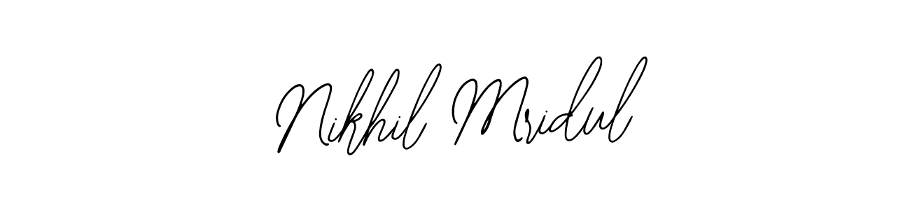 Similarly Bearetta-2O07w is the best handwritten signature design. Signature creator online .You can use it as an online autograph creator for name Nikhil Mridul. Nikhil Mridul signature style 12 images and pictures png