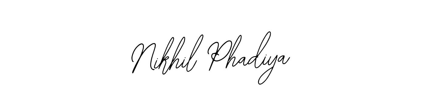 Create a beautiful signature design for name Nikhil Phadiya. With this signature (Bearetta-2O07w) fonts, you can make a handwritten signature for free. Nikhil Phadiya signature style 12 images and pictures png