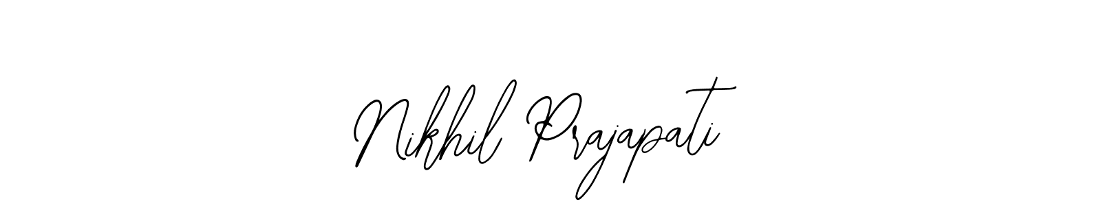 if you are searching for the best signature style for your name Nikhil Prajapati. so please give up your signature search. here we have designed multiple signature styles  using Bearetta-2O07w. Nikhil Prajapati signature style 12 images and pictures png