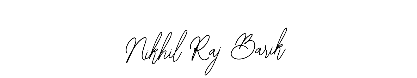 You should practise on your own different ways (Bearetta-2O07w) to write your name (Nikhil Raj Barik) in signature. don't let someone else do it for you. Nikhil Raj Barik signature style 12 images and pictures png