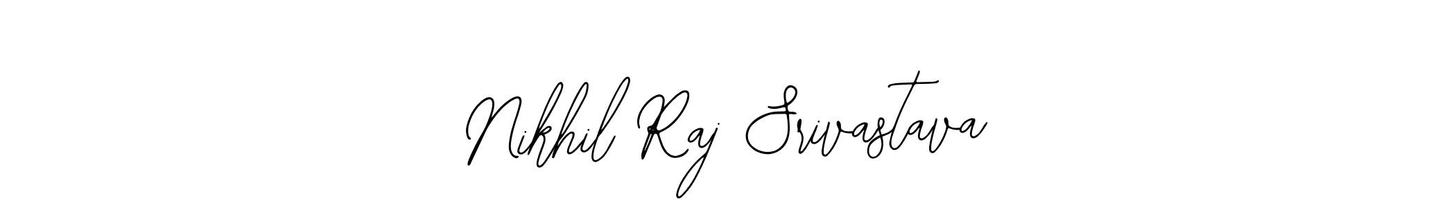 How to make Nikhil Raj Srivastava name signature. Use Bearetta-2O07w style for creating short signs online. This is the latest handwritten sign. Nikhil Raj Srivastava signature style 12 images and pictures png