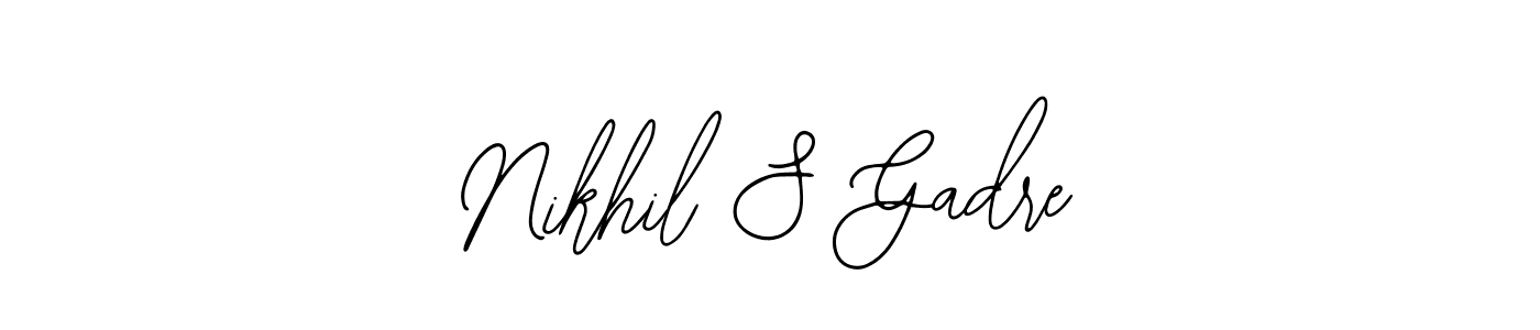 The best way (Bearetta-2O07w) to make a short signature is to pick only two or three words in your name. The name Nikhil S Gadre include a total of six letters. For converting this name. Nikhil S Gadre signature style 12 images and pictures png