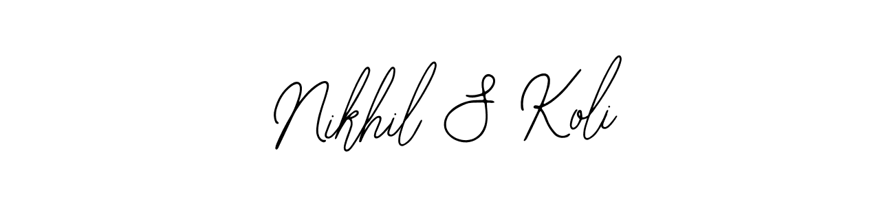 The best way (Bearetta-2O07w) to make a short signature is to pick only two or three words in your name. The name Nikhil S Koli include a total of six letters. For converting this name. Nikhil S Koli signature style 12 images and pictures png