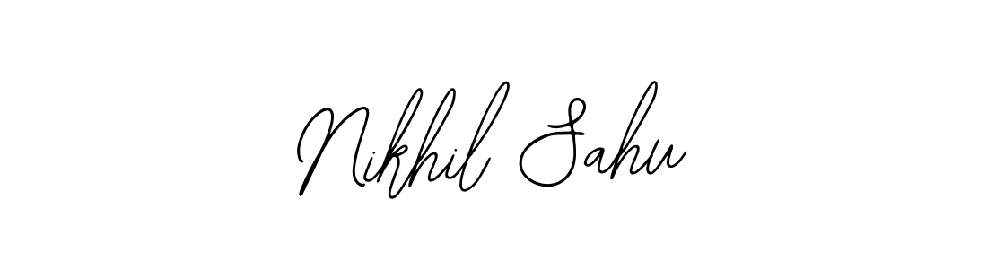 The best way (Bearetta-2O07w) to make a short signature is to pick only two or three words in your name. The name Nikhil Sahu include a total of six letters. For converting this name. Nikhil Sahu signature style 12 images and pictures png