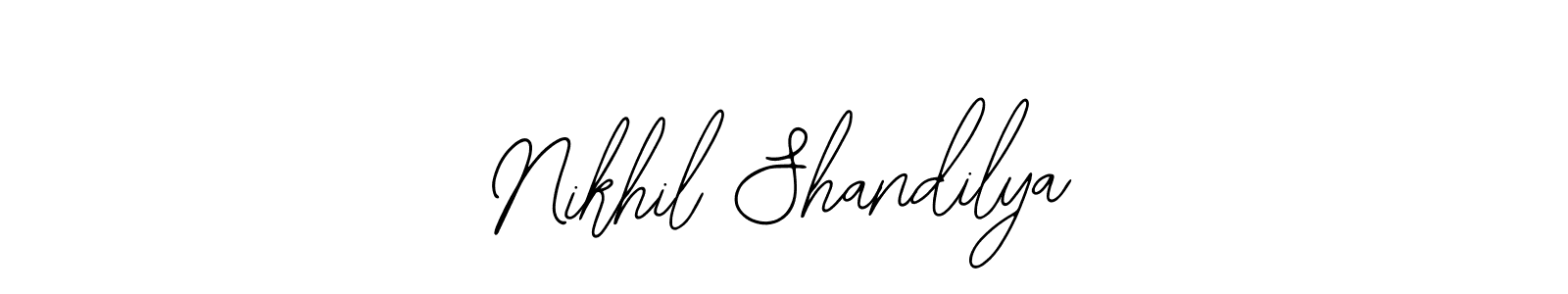 if you are searching for the best signature style for your name Nikhil Shandilya. so please give up your signature search. here we have designed multiple signature styles  using Bearetta-2O07w. Nikhil Shandilya signature style 12 images and pictures png