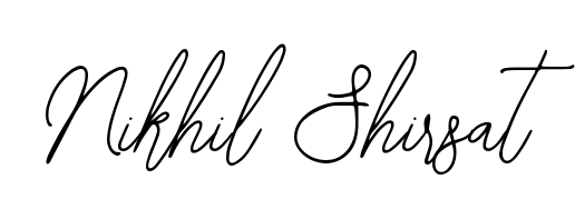 A modern signature idea for name Nikhil Shirsat using Bearetta-2O07w font. Clean strokes and elegant curves make it stand out instantly. Nikhil Shirsat signature style 12 images and pictures png