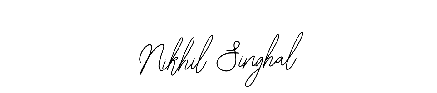You should practise on your own different ways (Bearetta-2O07w) to write your name (Nikhil Singhal) in signature. don't let someone else do it for you. Nikhil Singhal signature style 12 images and pictures png