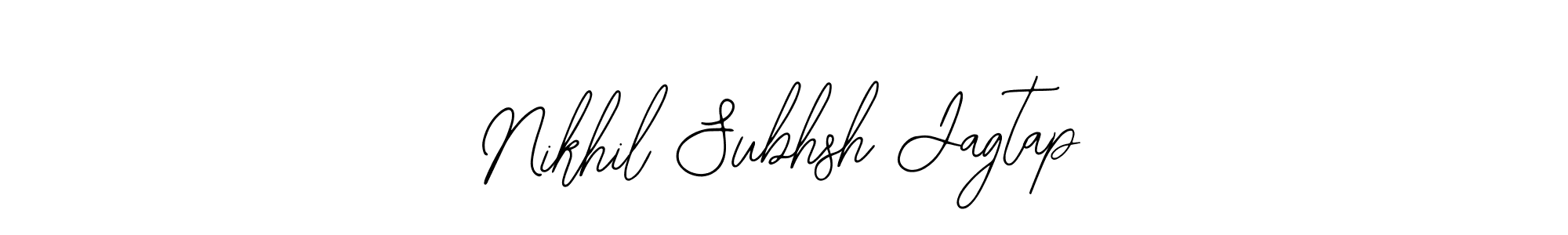 Make a beautiful signature design for name Nikhil Subhsh Jagtap. Use this online signature maker to create a handwritten signature for free. Nikhil Subhsh Jagtap signature style 12 images and pictures png