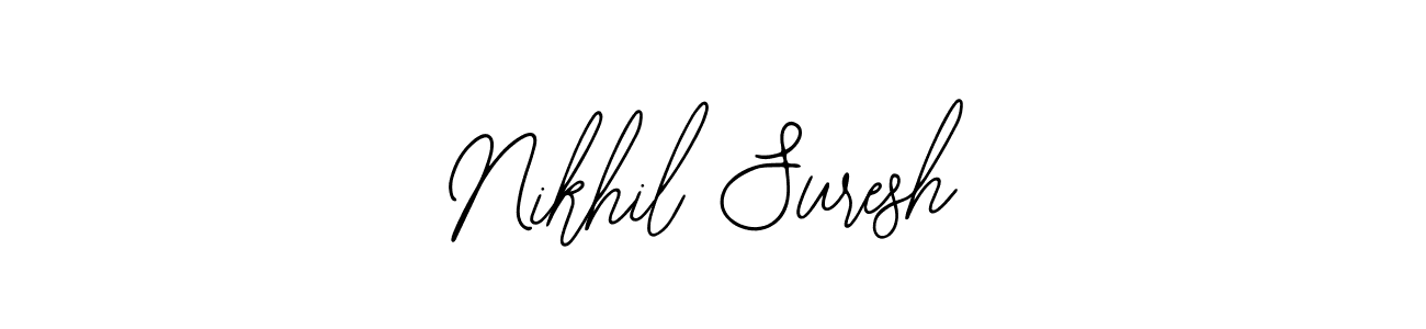 The best way (Bearetta-2O07w) to make a short signature is to pick only two or three words in your name. The name Nikhil Suresh include a total of six letters. For converting this name. Nikhil Suresh signature style 12 images and pictures png