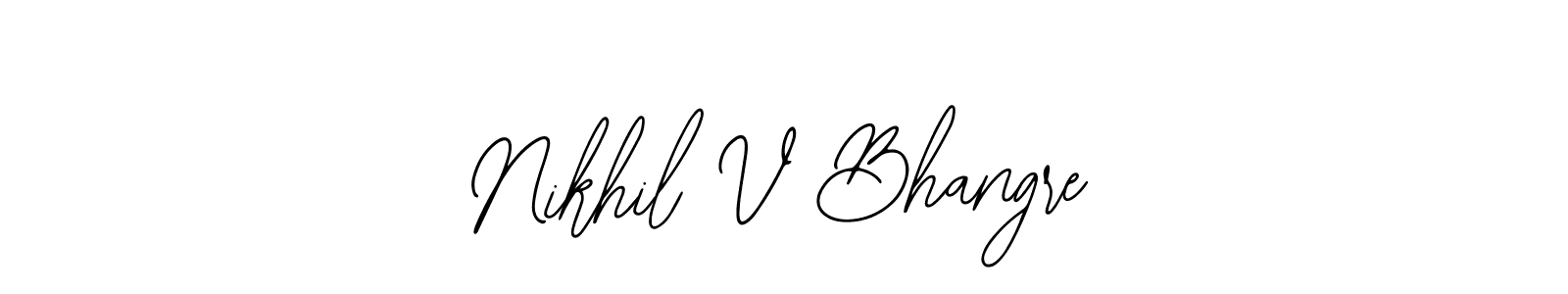 Make a beautiful signature design for name Nikhil V Bhangre. Use this online signature maker to create a handwritten signature for free. Nikhil V Bhangre signature style 12 images and pictures png