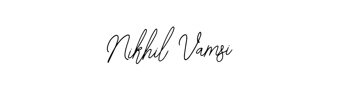 Make a beautiful signature design for name Nikhil Vamsi. With this signature (Bearetta-2O07w) style, you can create a handwritten signature for free. Nikhil Vamsi signature style 12 images and pictures png