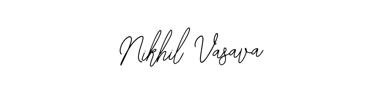 You can use this online signature creator to create a handwritten signature for the name Nikhil Vasava. This is the best online autograph maker. Nikhil Vasava signature style 12 images and pictures png