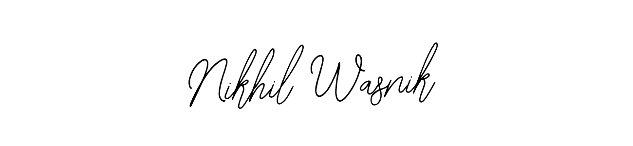 Nikhil Wasnik stylish signature style. Best Handwritten Sign (Bearetta-2O07w) for my name. Handwritten Signature Collection Ideas for my name Nikhil Wasnik. Nikhil Wasnik signature style 12 images and pictures png