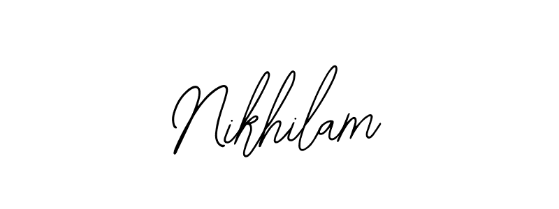 Nikhilam stylish signature style. Best Handwritten Sign (Bearetta-2O07w) for my name. Handwritten Signature Collection Ideas for my name Nikhilam. Nikhilam signature style 12 images and pictures png