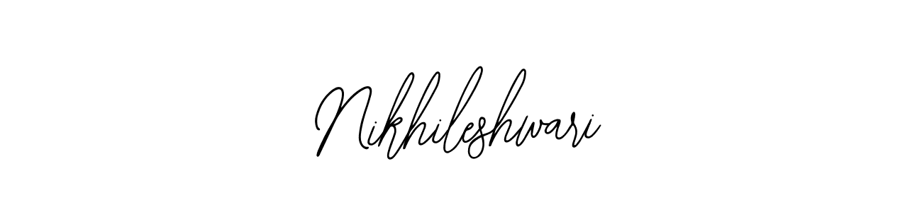 if you are searching for the best signature style for your name Nikhileshwari. so please give up your signature search. here we have designed multiple signature styles  using Bearetta-2O07w. Nikhileshwari signature style 12 images and pictures png