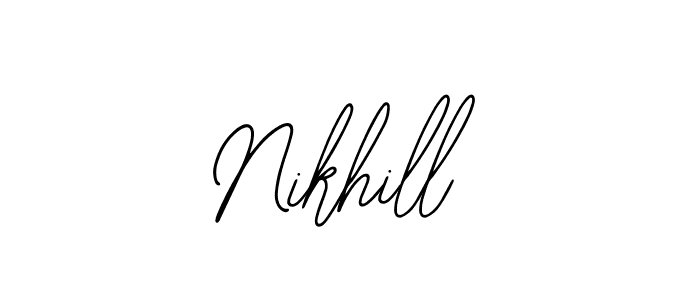 Bearetta-2O07w is a professional signature style that is perfect for those who want to add a touch of class to their signature. It is also a great choice for those who want to make their signature more unique. Get Nikhill name to fancy signature for free. Nikhill signature style 12 images and pictures png