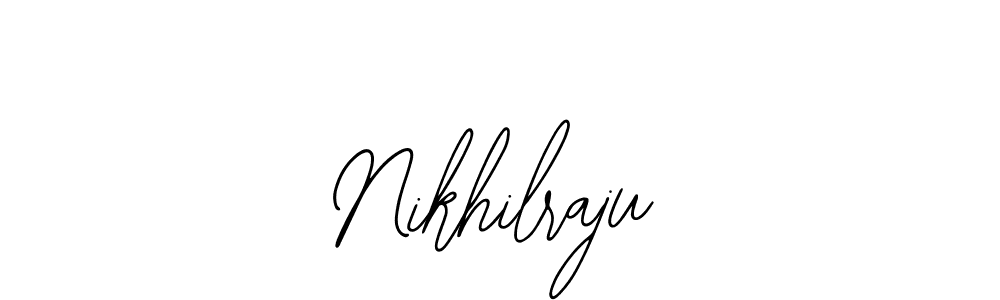 Use a signature maker to create a handwritten signature online. With this signature software, you can design (Bearetta-2O07w) your own signature for name Nikhilraju. Nikhilraju signature style 12 images and pictures png