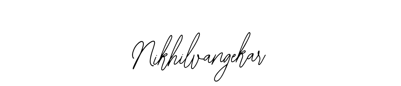 How to make Nikhilvangekar name signature. Use Bearetta-2O07w style for creating short signs online. This is the latest handwritten sign. Nikhilvangekar signature style 12 images and pictures png