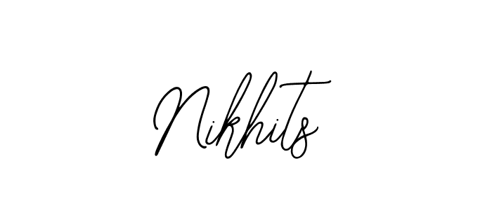 How to make Nikhits name signature. Use Bearetta-2O07w style for creating short signs online. This is the latest handwritten sign. Nikhits signature style 12 images and pictures png