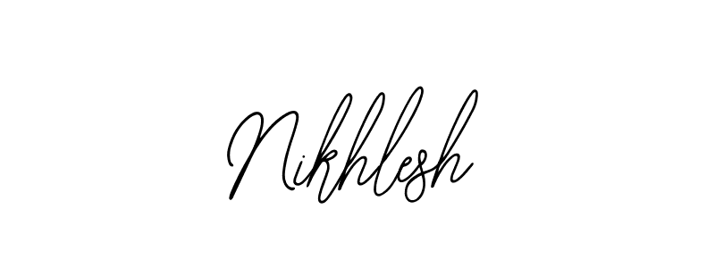 Also You can easily find your signature by using the search form. We will create Nikhlesh name handwritten signature images for you free of cost using Bearetta-2O07w sign style. Nikhlesh signature style 12 images and pictures png