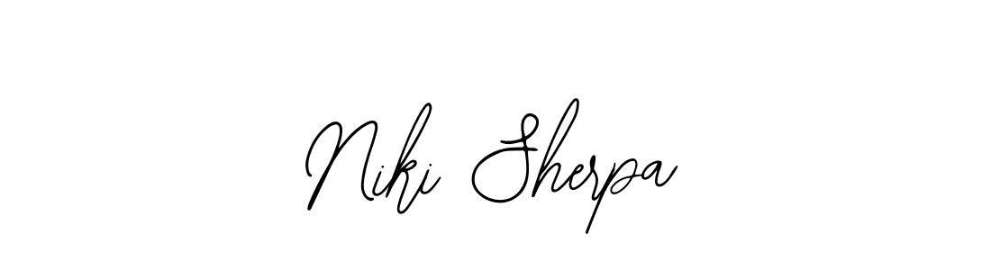 Make a short Niki Sherpa signature style. Manage your documents anywhere anytime using Bearetta-2O07w. Create and add eSignatures, submit forms, share and send files easily. Niki Sherpa signature style 12 images and pictures png