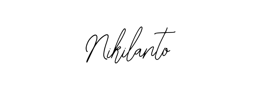 How to make Nikilanto name signature. Use Bearetta-2O07w style for creating short signs online. This is the latest handwritten sign. Nikilanto signature style 12 images and pictures png