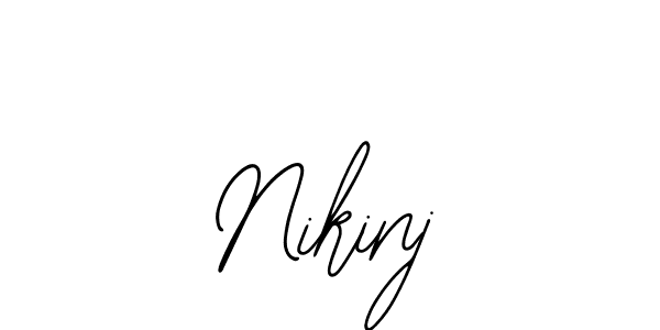 How to make Nikinj name signature. Use Bearetta-2O07w style for creating short signs online. This is the latest handwritten sign. Nikinj signature style 12 images and pictures png
