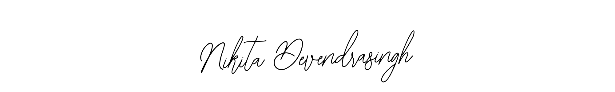 You should practise on your own different ways (Bearetta-2O07w) to write your name (Nikita Devendrasingh) in signature. don't let someone else do it for you. Nikita Devendrasingh signature style 12 images and pictures png