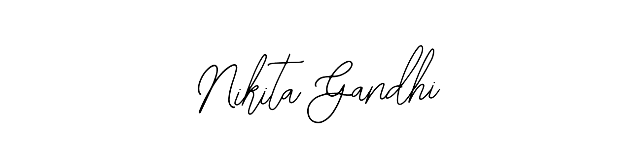 You should practise on your own different ways (Bearetta-2O07w) to write your name (Nikita Gandhi) in signature. don't let someone else do it for you. Nikita Gandhi signature style 12 images and pictures png