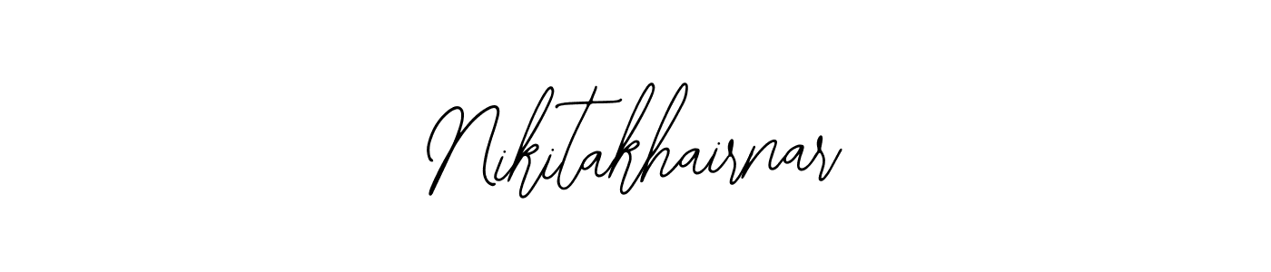 How to make Nikitakhairnar name signature. Use Bearetta-2O07w style for creating short signs online. This is the latest handwritten sign. Nikitakhairnar signature style 12 images and pictures png