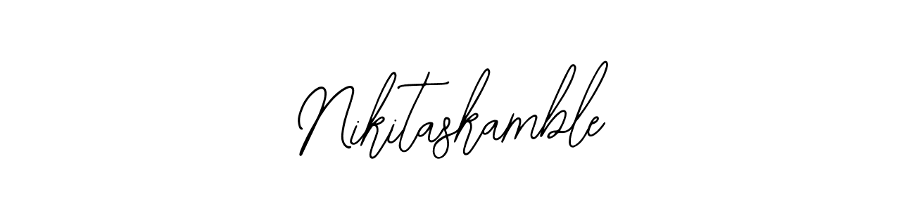 Similarly Bearetta-2O07w is the best handwritten signature design. Signature creator online .You can use it as an online autograph creator for name Nikitaskamble. Nikitaskamble signature style 12 images and pictures png