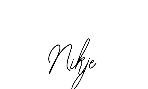 You should practise on your own different ways (Bearetta-2O07w) to write your name (Nikje) in signature. don't let someone else do it for you. Nikje signature style 12 images and pictures png