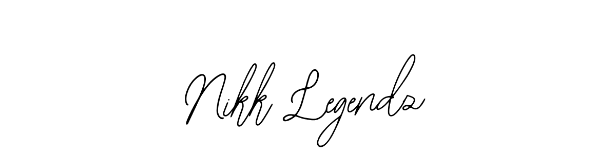 How to make Nikk Legendz name signature. Use Bearetta-2O07w style for creating short signs online. This is the latest handwritten sign. Nikk Legendz signature style 12 images and pictures png