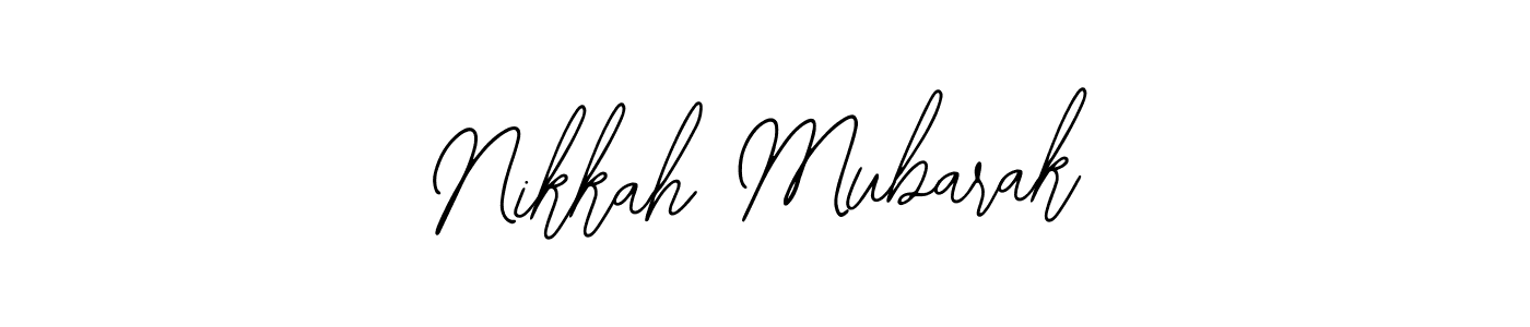 Design your own signature with our free online signature maker. With this signature software, you can create a handwritten (Bearetta-2O07w) signature for name Nikkah Mubarak. Nikkah Mubarak signature style 12 images and pictures png
