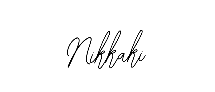 How to make Nikkaki name signature. Use Bearetta-2O07w style for creating short signs online. This is the latest handwritten sign. Nikkaki signature style 12 images and pictures png