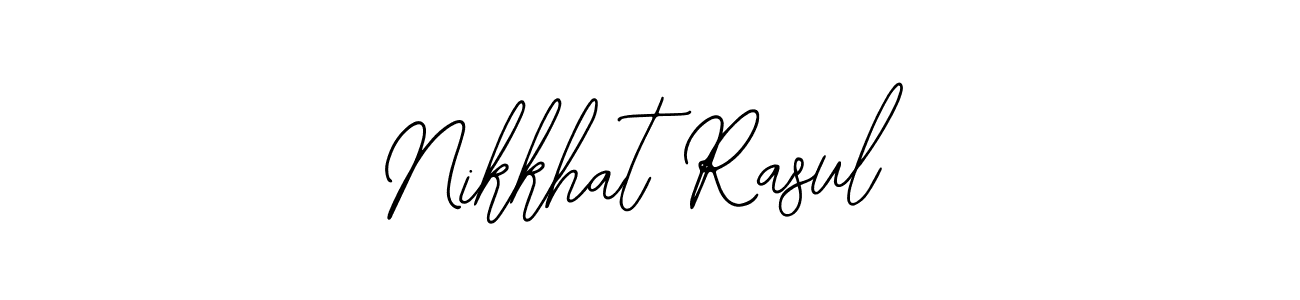 Make a beautiful signature design for name Nikkhat Rasul. Use this online signature maker to create a handwritten signature for free. Nikkhat Rasul signature style 12 images and pictures png