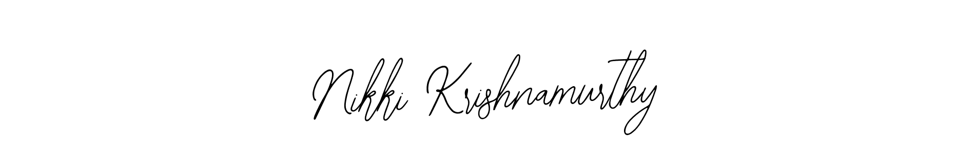 Also You can easily find your signature by using the search form. We will create Nikki Krishnamurthy name handwritten signature images for you free of cost using Bearetta-2O07w sign style. Nikki Krishnamurthy signature style 12 images and pictures png