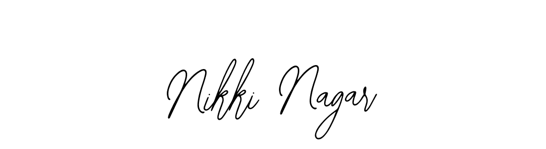 You should practise on your own different ways (Bearetta-2O07w) to write your name (Nikki Nagar) in signature. don't let someone else do it for you. Nikki Nagar signature style 12 images and pictures png