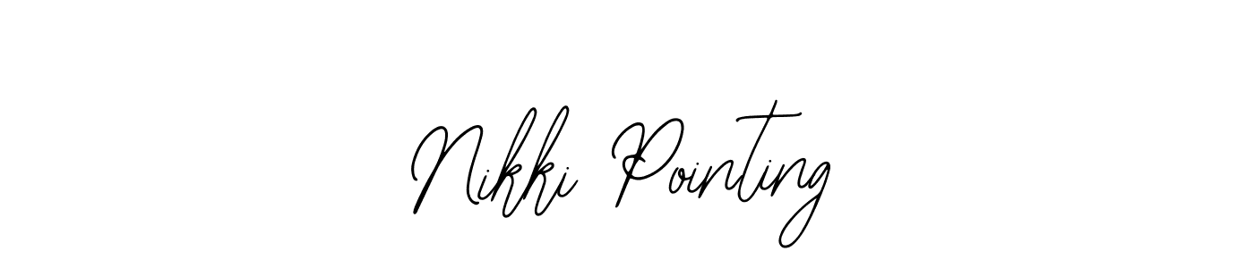 Use a signature maker to create a handwritten signature online. With this signature software, you can design (Bearetta-2O07w) your own signature for name Nikki Pointing. Nikki Pointing signature style 12 images and pictures png