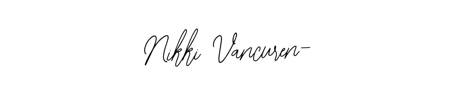 Also You can easily find your signature by using the search form. We will create Nikki Vancuren- name handwritten signature images for you free of cost using Bearetta-2O07w sign style. Nikki Vancuren- signature style 12 images and pictures png