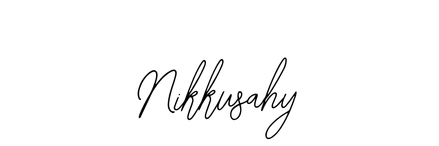 if you are searching for the best signature style for your name Nikkusahy. so please give up your signature search. here we have designed multiple signature styles  using Bearetta-2O07w. Nikkusahy signature style 12 images and pictures png