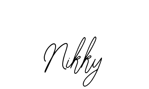 Use a signature maker to create a handwritten signature online. With this signature software, you can design (Bearetta-2O07w) your own signature for name Nikky. Nikky signature style 12 images and pictures png