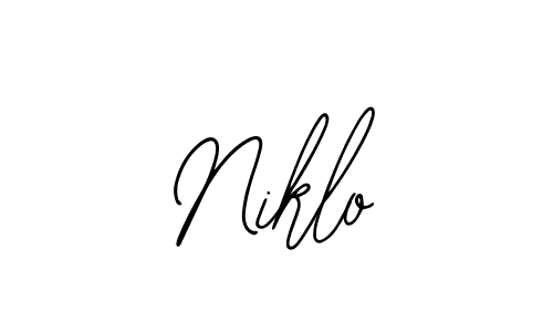 Make a beautiful signature design for name Niklo. With this signature (Bearetta-2O07w) style, you can create a handwritten signature for free. Niklo signature style 12 images and pictures png