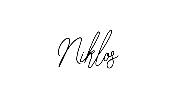 Create a beautiful signature design for name Niklos. With this signature (Bearetta-2O07w) fonts, you can make a handwritten signature for free. Niklos signature style 12 images and pictures png