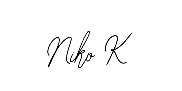 Also You can easily find your signature by using the search form. We will create Niko K name handwritten signature images for you free of cost using Bearetta-2O07w sign style. Niko K signature style 12 images and pictures png