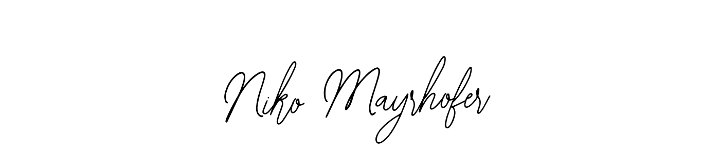 This is the best signature style for the Niko Mayrhofer name. Also you like these signature font (Bearetta-2O07w). Mix name signature. Niko Mayrhofer signature style 12 images and pictures png